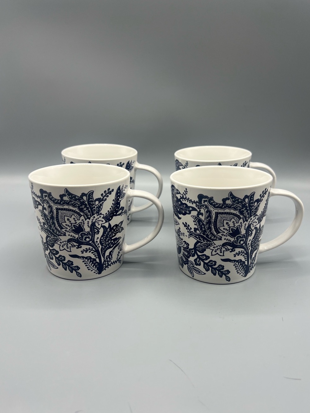 Vera Brady Blue Paisley Ceramic Mug - Set of 4